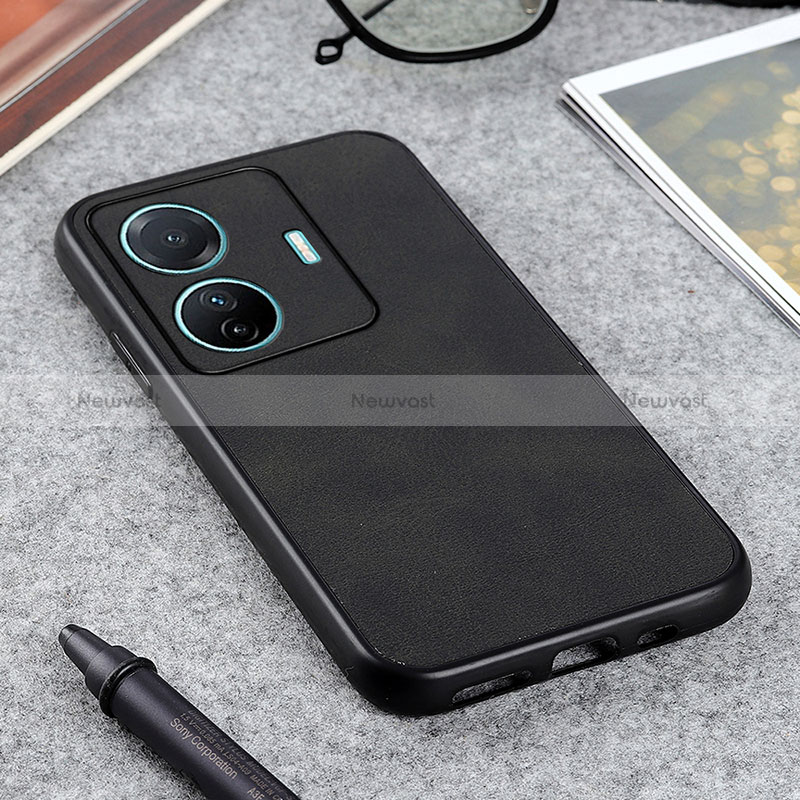 Soft Luxury Leather Snap On Case Cover B08H for Vivo T1 5G