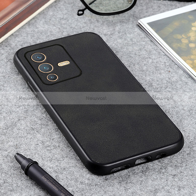 Soft Luxury Leather Snap On Case Cover B08H for Vivo V23 5G