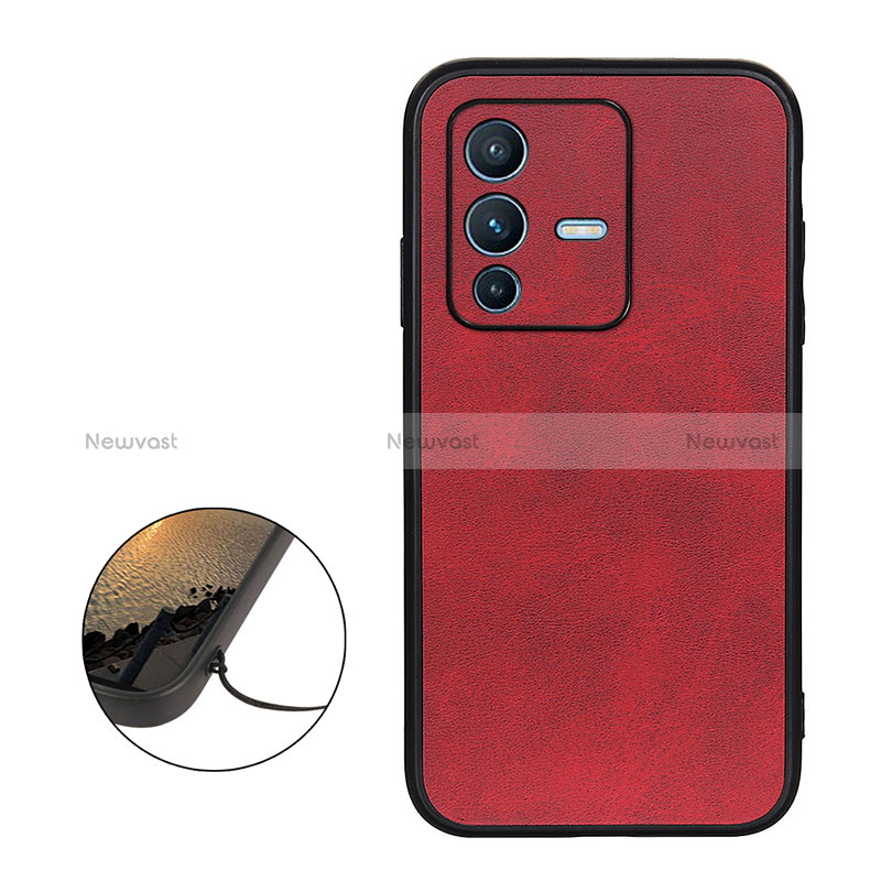 Soft Luxury Leather Snap On Case Cover B08H for Vivo V23 Pro 5G