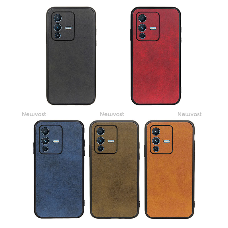 Soft Luxury Leather Snap On Case Cover B08H for Vivo V23 Pro 5G