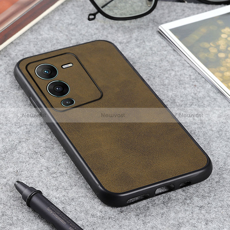 Soft Luxury Leather Snap On Case Cover B08H for Vivo V25 Pro 5G