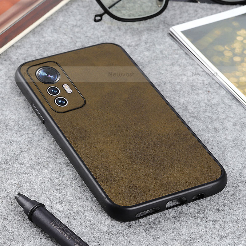 Soft Luxury Leather Snap On Case Cover B08H for Xiaomi Mi 12X 5G