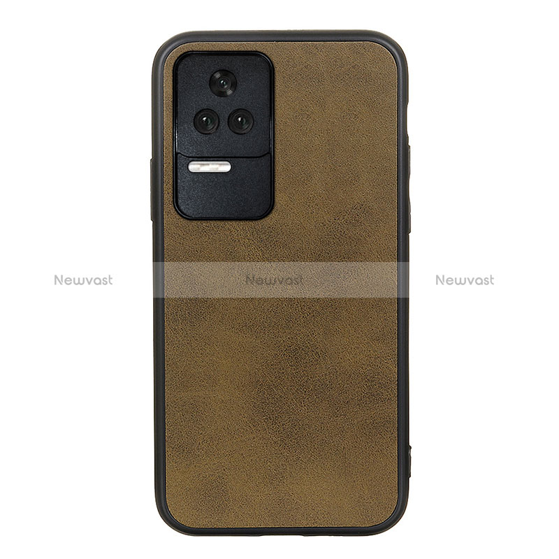 Soft Luxury Leather Snap On Case Cover B08H for Xiaomi Poco F4 5G