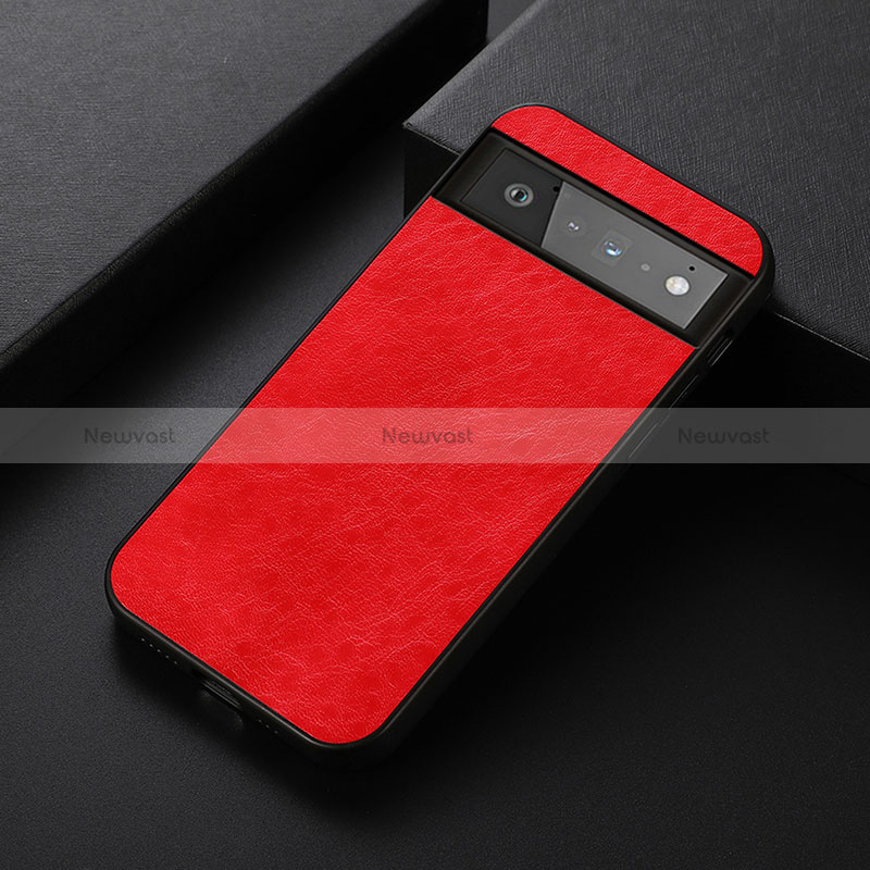 Soft Luxury Leather Snap On Case Cover B09H for Google Pixel 6 5G