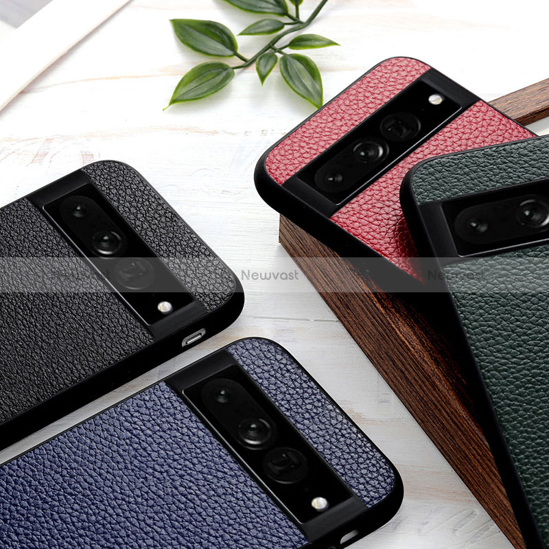 Soft Luxury Leather Snap On Case Cover B11H for Google Pixel 7 Pro 5G