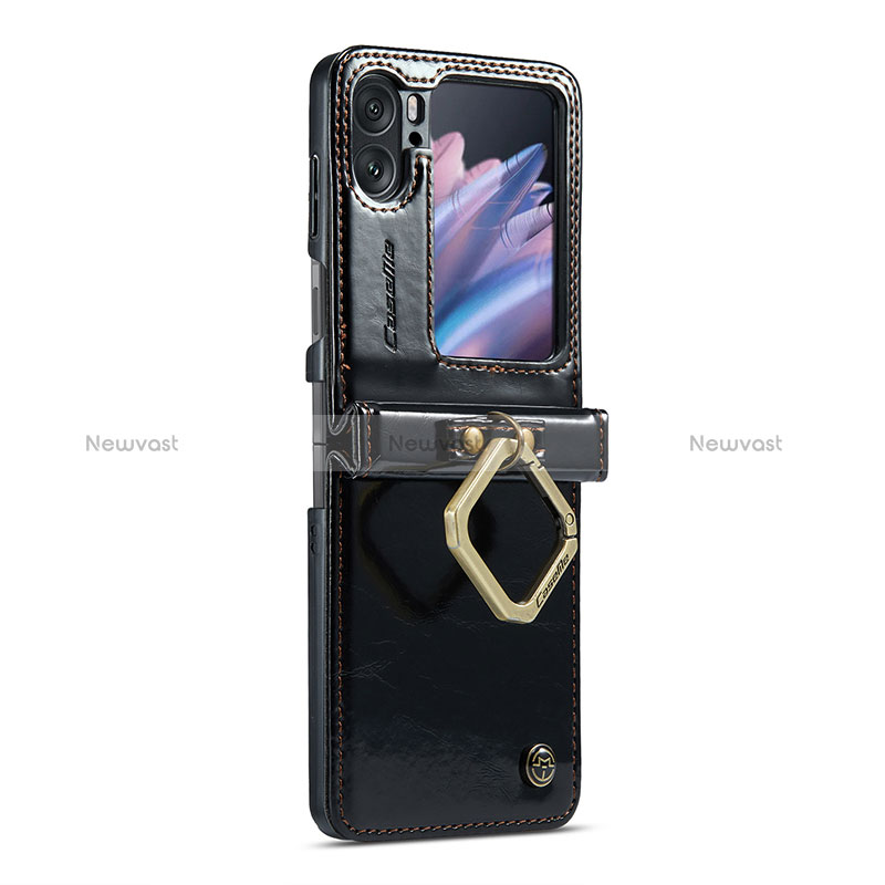 Soft Luxury Leather Snap On Case Cover C01S for Oppo Find N2 Flip 5G