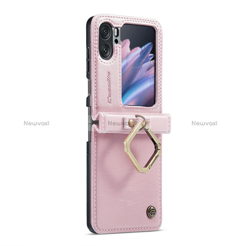 Soft Luxury Leather Snap On Case Cover C01S for Oppo Find N2 Flip 5G