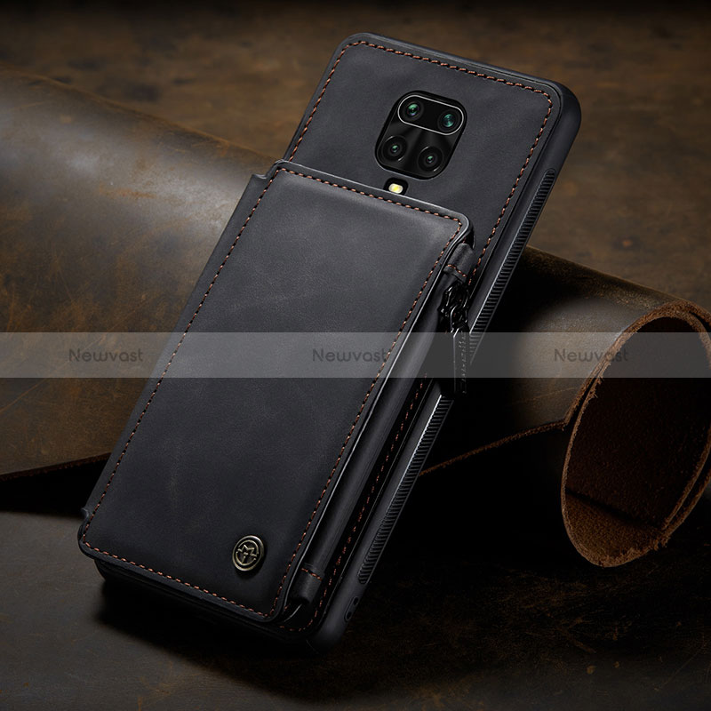 Soft Luxury Leather Snap On Case Cover C02S for Xiaomi Poco M2 Pro Black