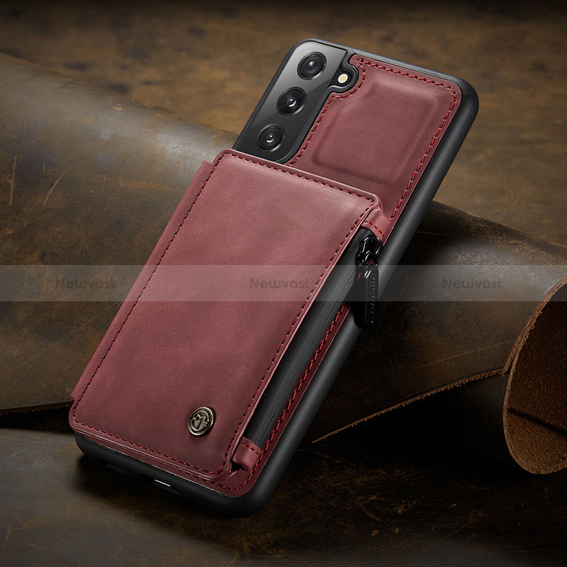 Soft Luxury Leather Snap On Case Cover C03S for Samsung Galaxy S22 Plus 5G