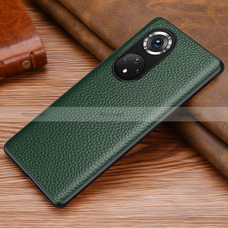 Soft Luxury Leather Snap On Case Cover DL1 for Huawei Honor 50 5G Green