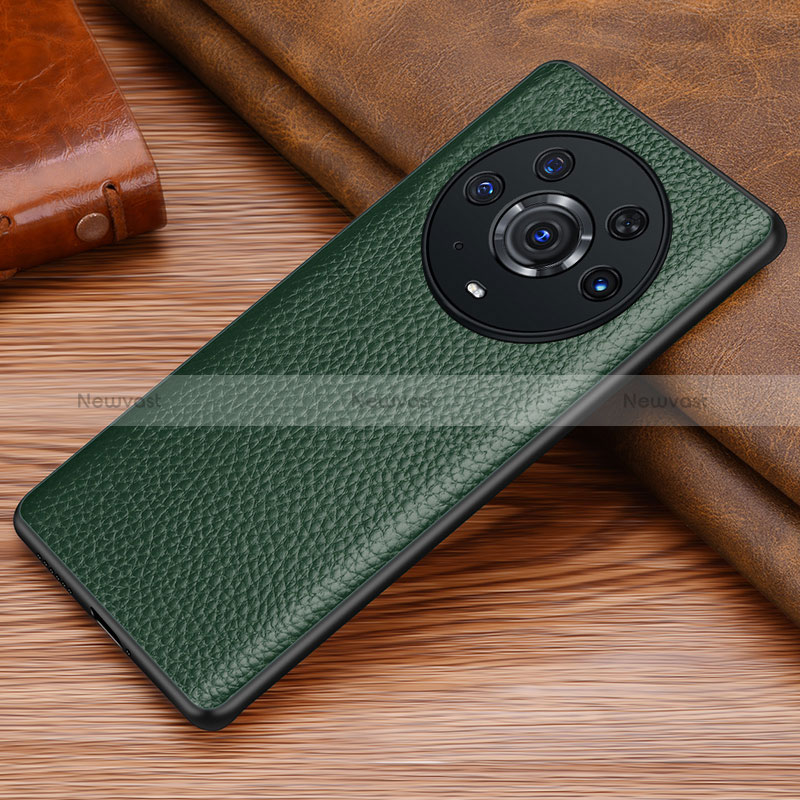 Soft Luxury Leather Snap On Case Cover DL1 for Huawei Honor Magic3 Pro 5G Green