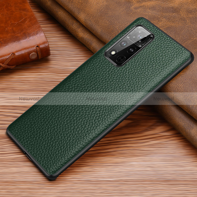 Soft Luxury Leather Snap On Case Cover DL1 for Huawei Honor V40 5G Green