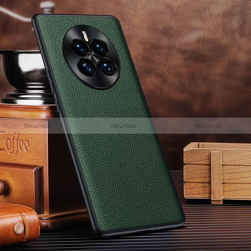 Soft Luxury Leather Snap On Case Cover DL1 for Huawei Mate 50 Green