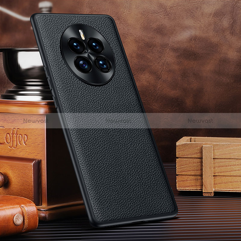 Soft Luxury Leather Snap On Case Cover DL1 for Huawei Mate 50E Black