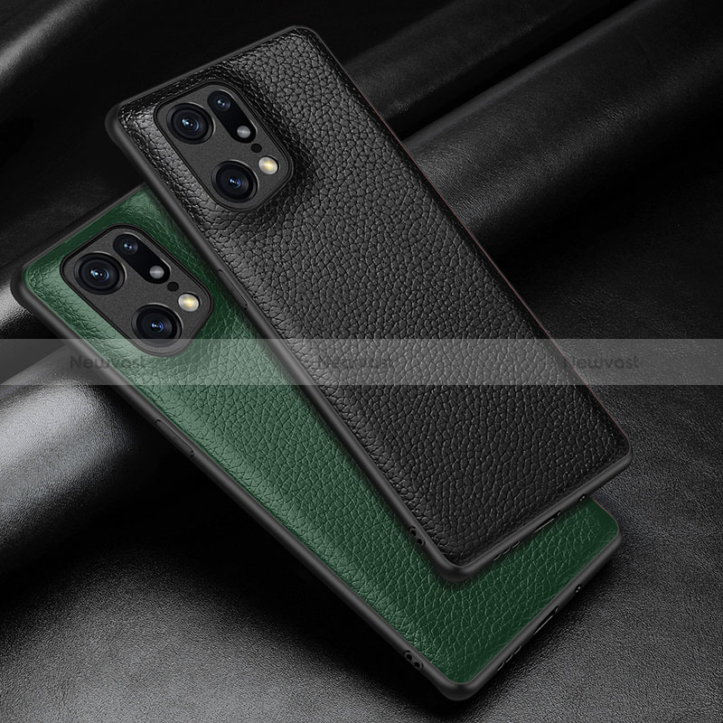 Soft Luxury Leather Snap On Case Cover DL1 for Oppo Find X5 5G