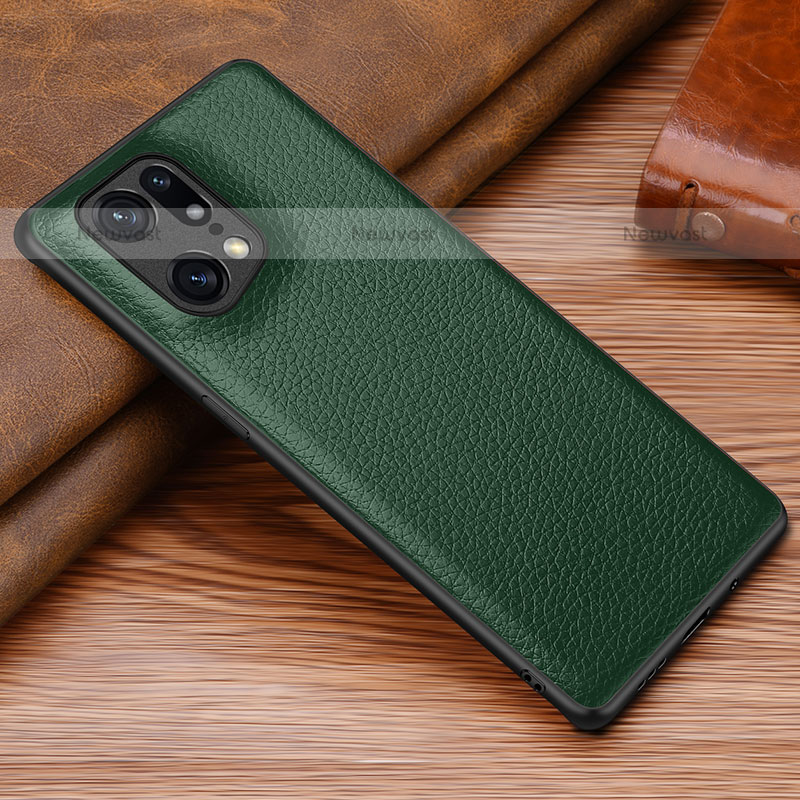 Soft Luxury Leather Snap On Case Cover DL1 for Oppo Find X5 Pro 5G