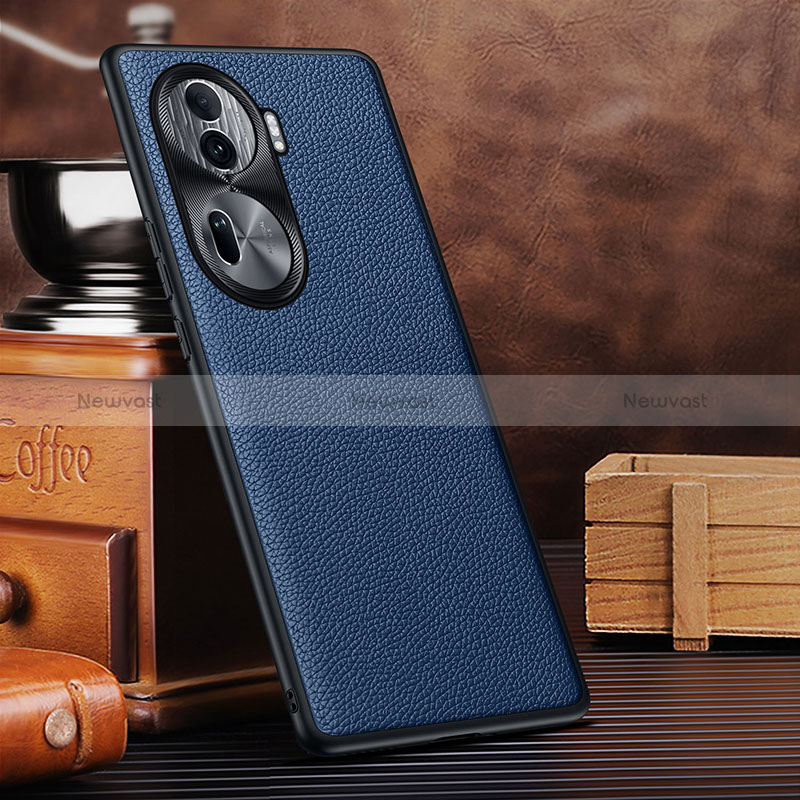 Soft Luxury Leather Snap On Case Cover DL1 for Oppo Reno11 Pro 5G Blue