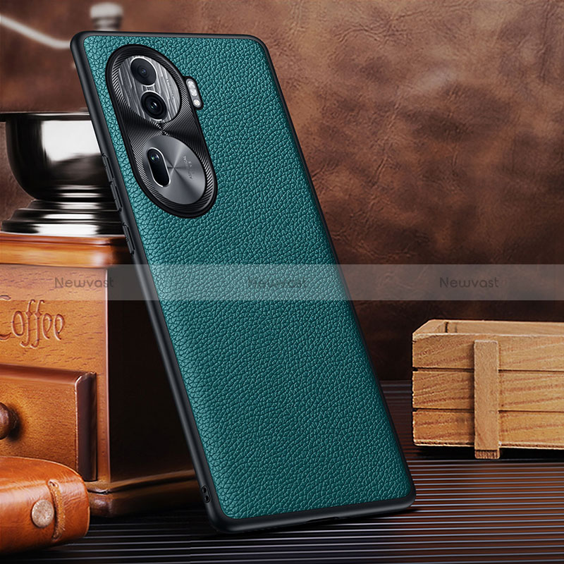 Soft Luxury Leather Snap On Case Cover DL1 for Oppo Reno11 Pro 5G Cyan