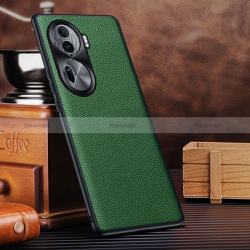 Soft Luxury Leather Snap On Case Cover DL1 for Oppo Reno11 Pro 5G Green