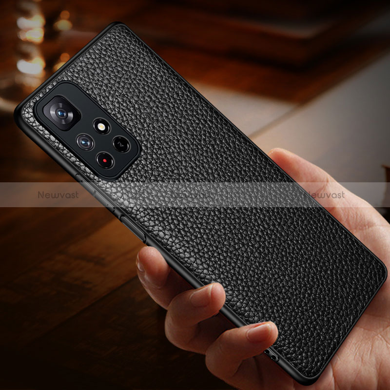 Soft Luxury Leather Snap On Case Cover DL1 for Xiaomi Poco M4 Pro 5G