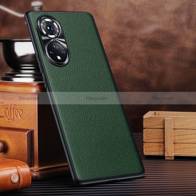 Soft Luxury Leather Snap On Case Cover DL3 for Huawei Honor 50 5G Green