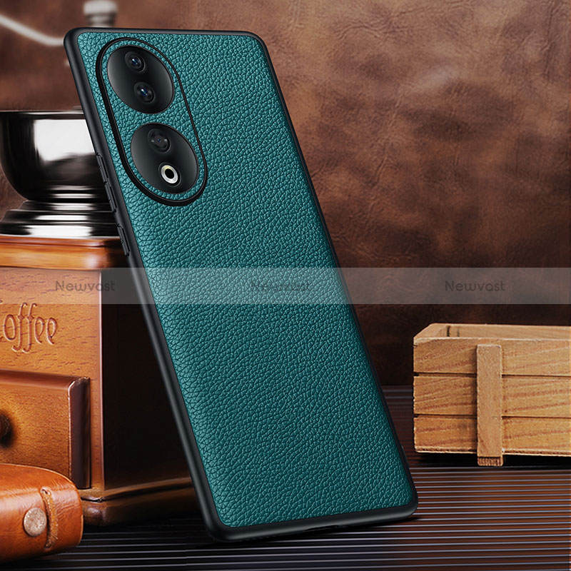 Soft Luxury Leather Snap On Case Cover DL3 for Huawei Honor 90 5G Green