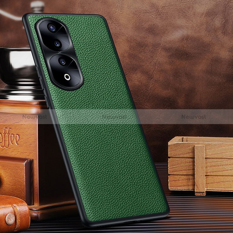 Soft Luxury Leather Snap On Case Cover DL3 for Huawei Honor 90 Pro 5G Green