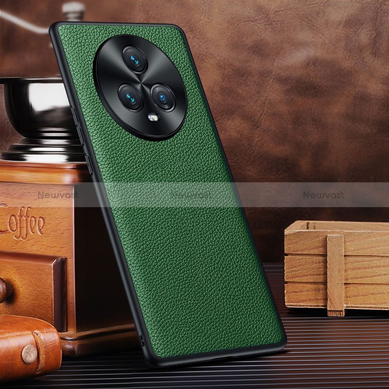 Soft Luxury Leather Snap On Case Cover DL3 for Huawei Honor Magic5 5G Green