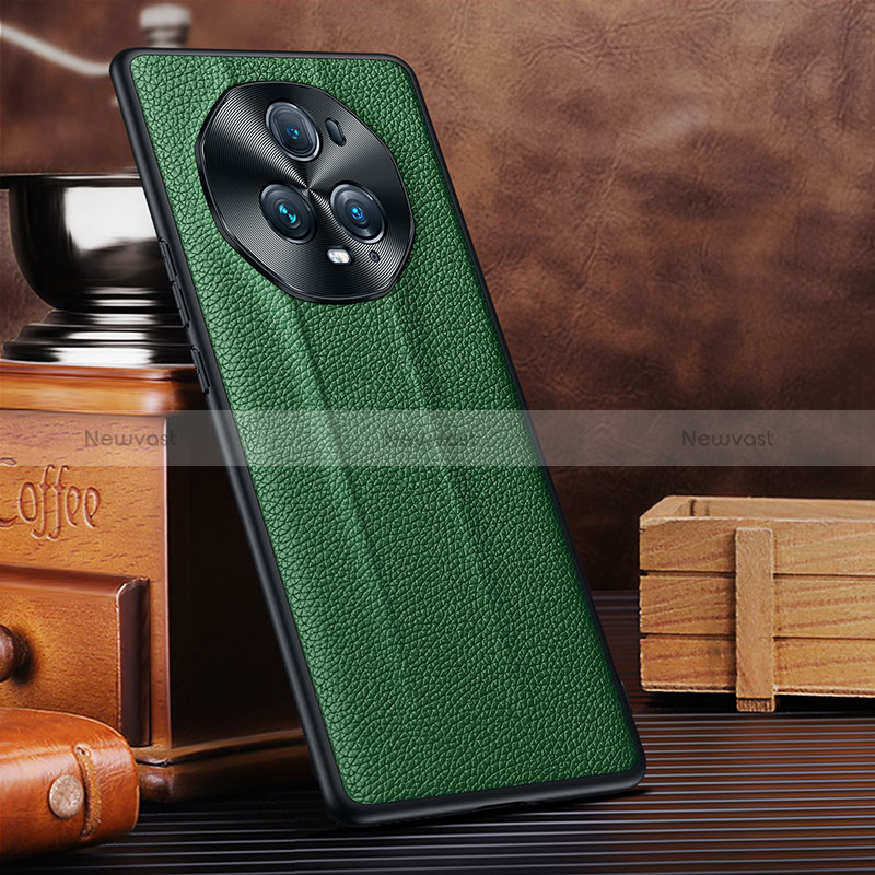 Soft Luxury Leather Snap On Case Cover DL3 for Huawei Honor Magic5 Ultimate 5G Green