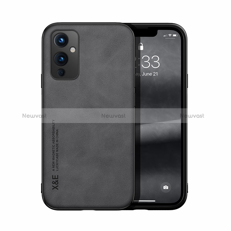 Soft Luxury Leather Snap On Case Cover DY1 for OnePlus 9 5G Black