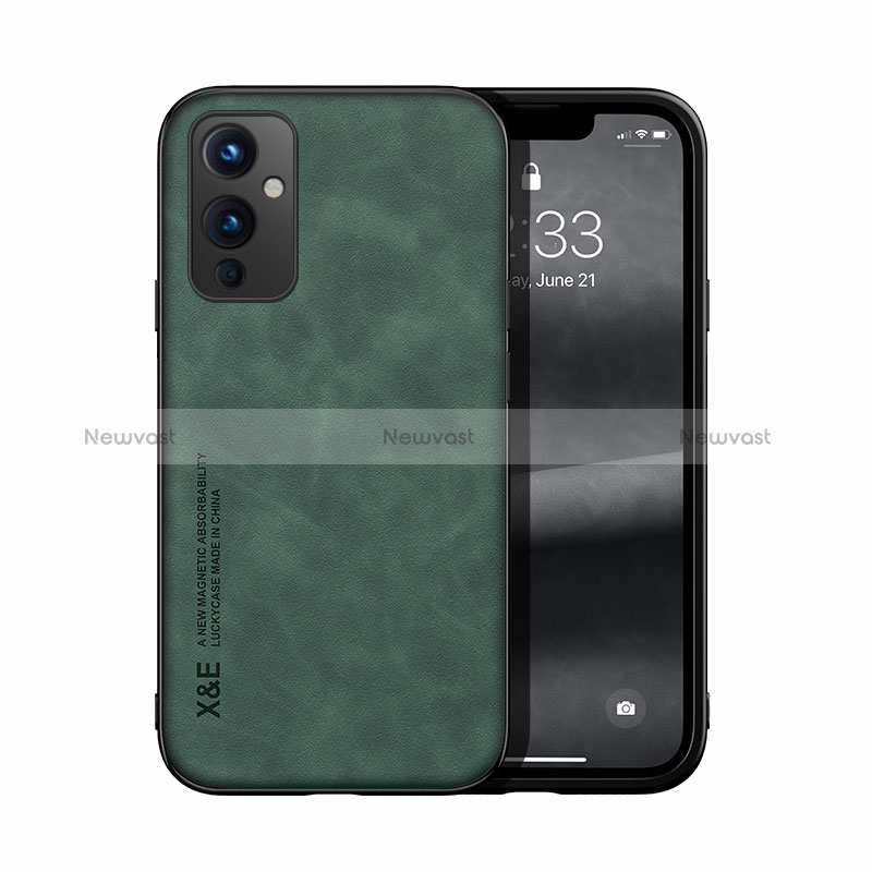 Soft Luxury Leather Snap On Case Cover DY1 for OnePlus 9 5G Green