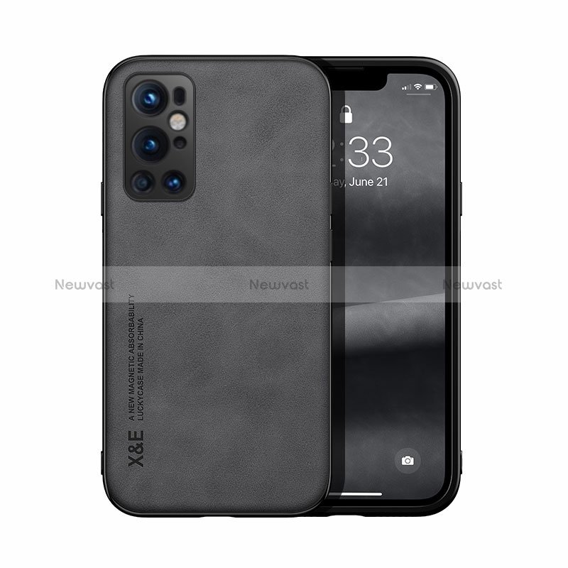 Soft Luxury Leather Snap On Case Cover DY1 for OnePlus 9 Pro 5G Black