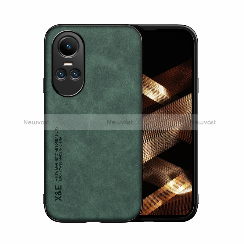 Soft Luxury Leather Snap On Case Cover DY1 for Oppo Reno10 5G Green