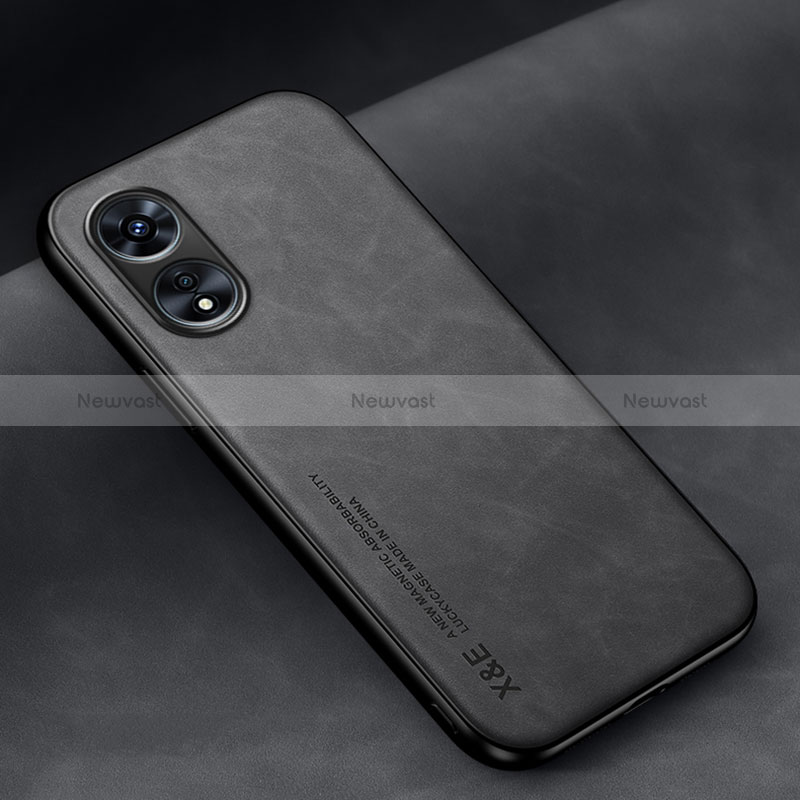 Soft Luxury Leather Snap On Case Cover DY1 for Oppo Reno8 T 5G Black