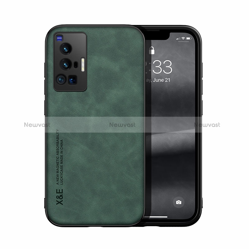 Soft Luxury Leather Snap On Case Cover DY1 for Vivo X70 Pro 5G Green