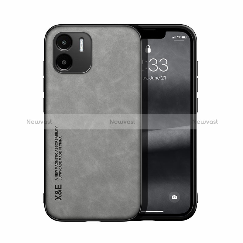 Soft Luxury Leather Snap On Case Cover DY1 for Xiaomi Redmi A2 Plus Gray