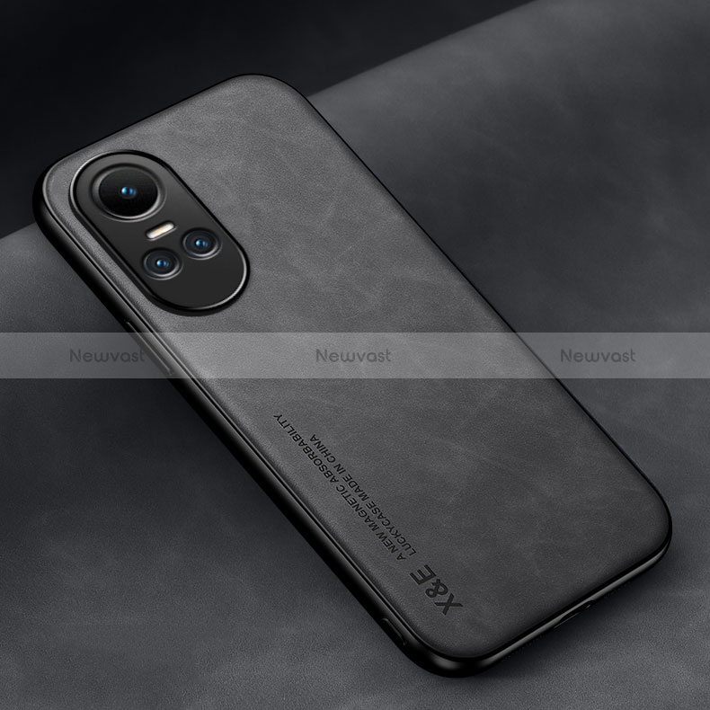 Soft Luxury Leather Snap On Case Cover DY2 for Oppo Reno10 Pro 5G Black