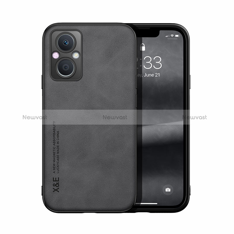 Soft Luxury Leather Snap On Case Cover DY2 for Oppo Reno7 Lite 5G Black