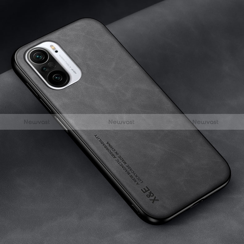 Soft Luxury Leather Snap On Case Cover DY2 for Xiaomi Poco F3 5G Black