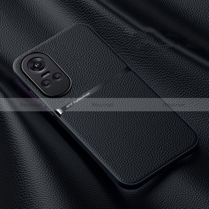 Soft Luxury Leather Snap On Case Cover DY3 for Oppo Reno10 5G Black