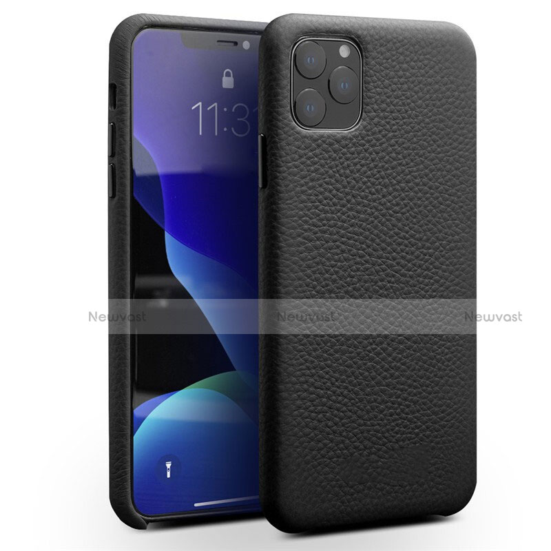 Soft Luxury Leather Snap On Case Cover for Apple iPhone 11 Pro Black