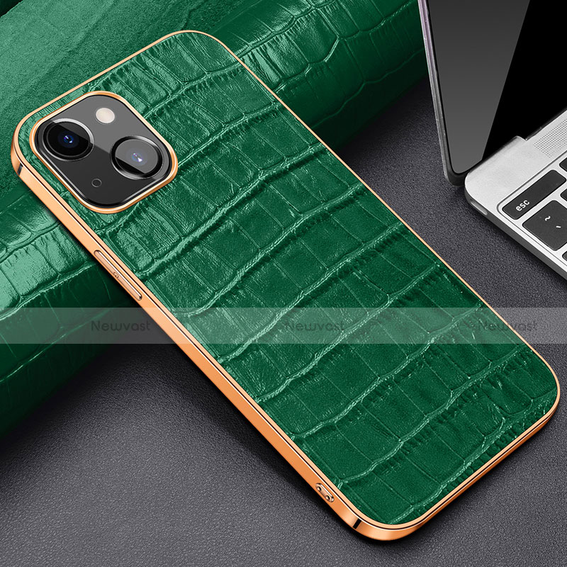 Soft Luxury Leather Snap On Case Cover for Apple iPhone 13