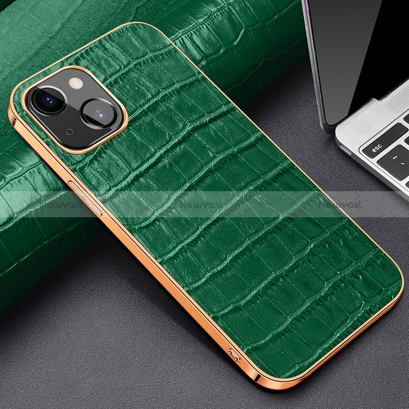 Soft Luxury Leather Snap On Case Cover for Apple iPhone 15