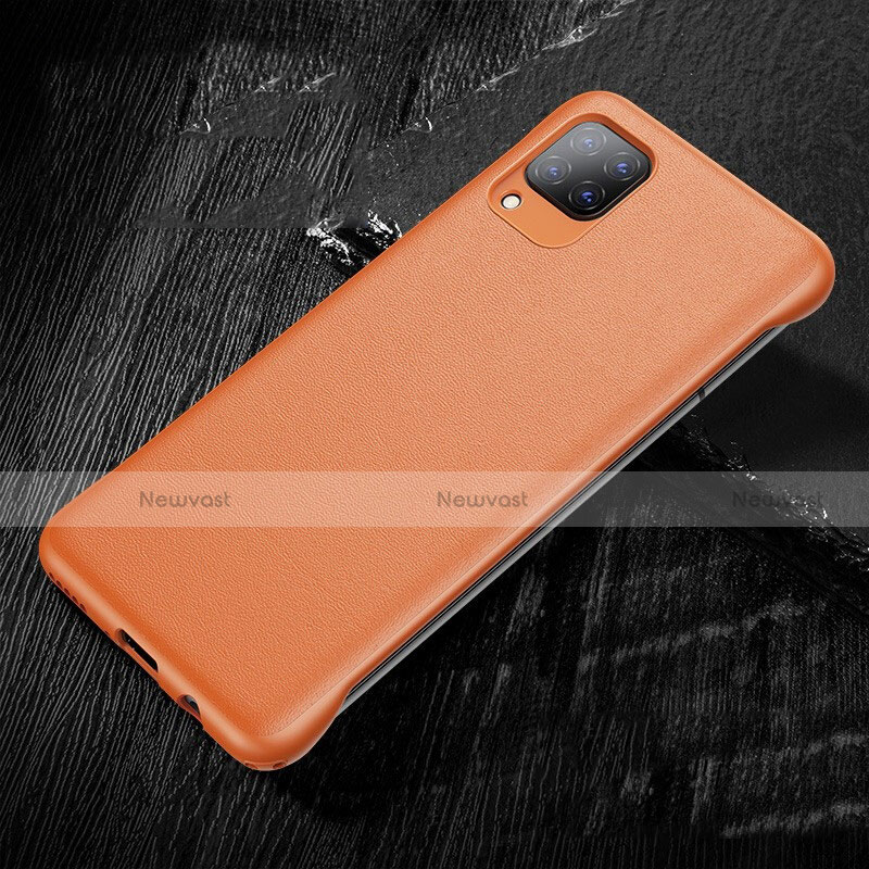 Soft Luxury Leather Snap On Case Cover for Huawei Nova 7i Orange