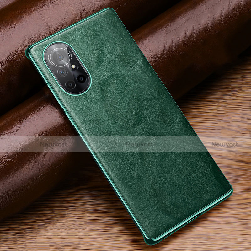 Soft Luxury Leather Snap On Case Cover for Huawei Nova 8 5G Green