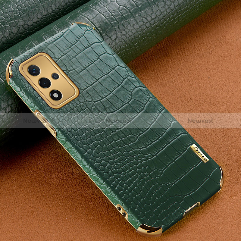 Soft Luxury Leather Snap On Case Cover for Oppo A93s 5G Green