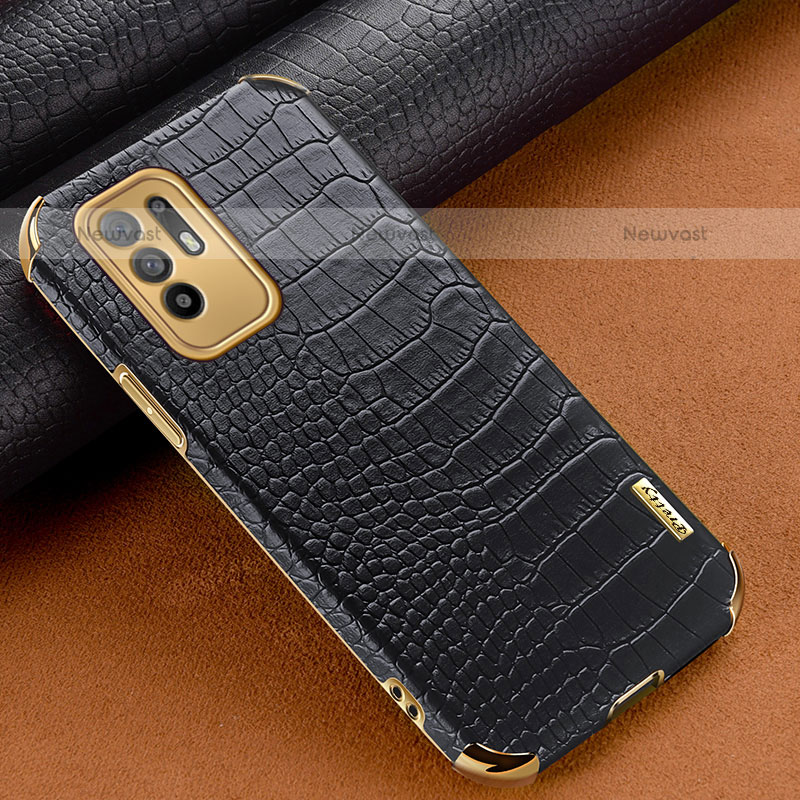 Soft Luxury Leather Snap On Case Cover for Oppo A94 5G Black