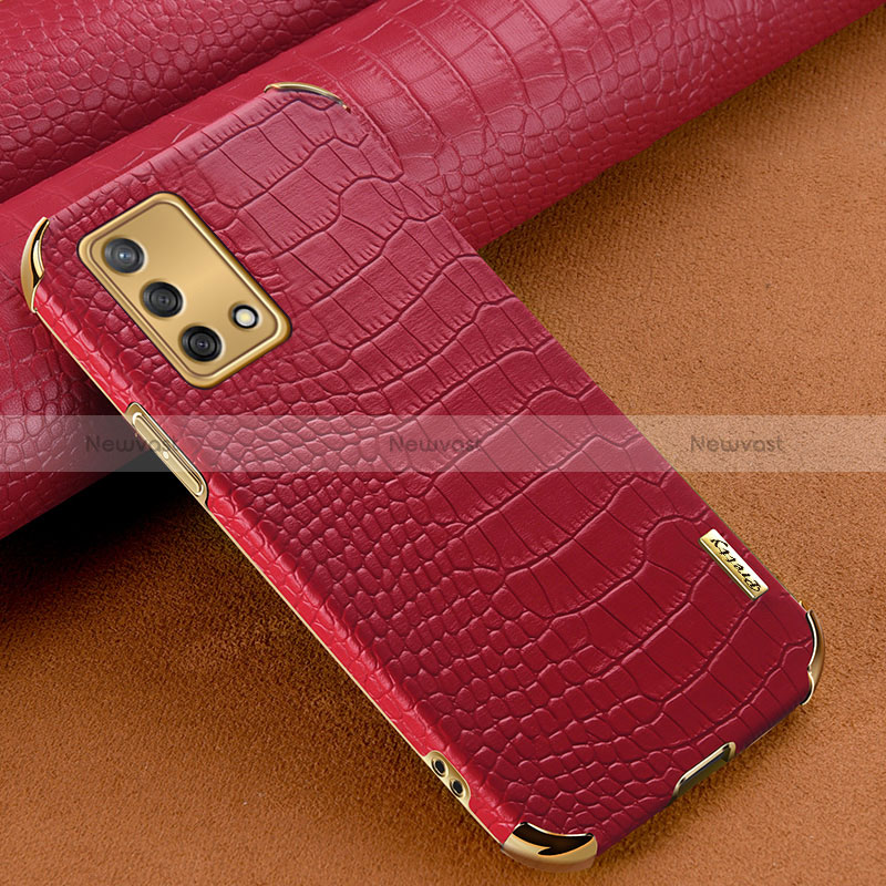 Soft Luxury Leather Snap On Case Cover for Oppo A95 4G Red