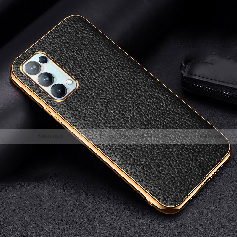 Soft Luxury Leather Snap On Case Cover for Oppo Reno5 5G