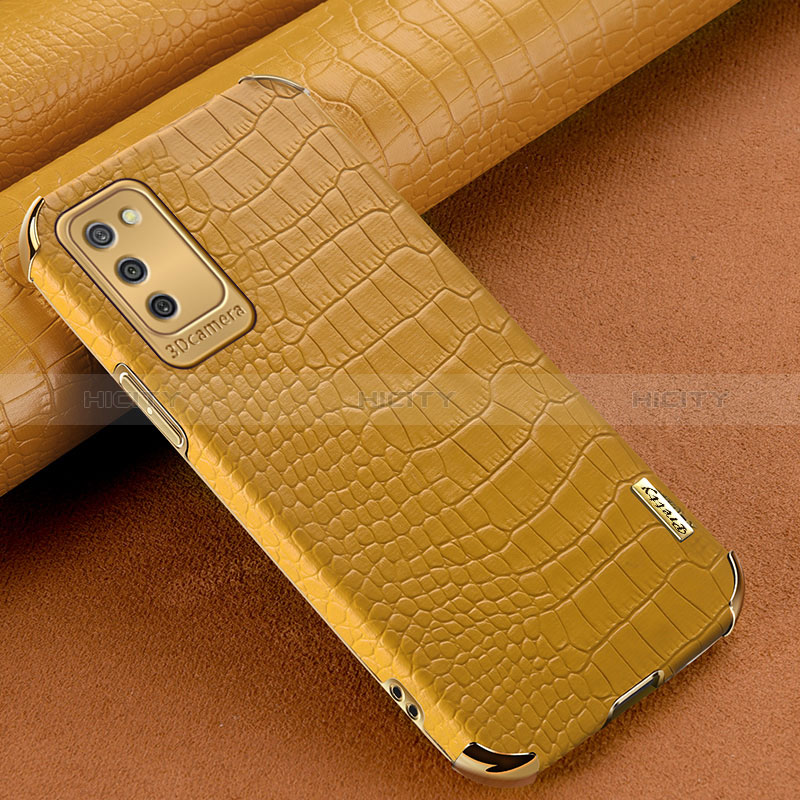 Soft Luxury Leather Snap On Case Cover for Samsung Galaxy A03s Yellow